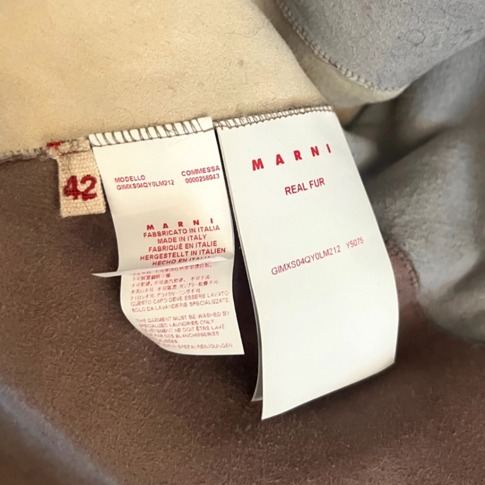 Marni Patchwork Shearling Jacket Size 42 - image 5